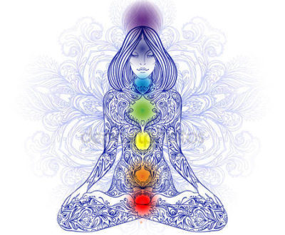 Femme aux chakras